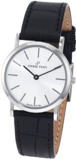 Pierre Petit P-788B Serie Nizza Silver Dial Black Genuine Leather