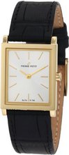 Pierre Petit P-790C Serie Nizza Yellow Gold PVD Square Case Leather