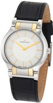 Pierre Petit P-799C Serie Laval Two-Tone Stainless-Steel Case Black Leather