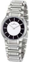 Pierre Petit P-799E Serie Laval Black and Silver Dial Stainless-Steel Bracelet