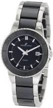 Pierre Petit P-808A Serie Colmar Black Ceramic and Stainless-Steel Bracelet Date
