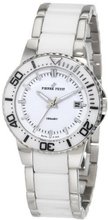 Pierre Petit P-808B Serie Colmar Stainless-Steel and White Ceramic Bracelet Date