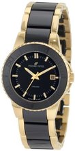 Pierre Petit P-808C Serie Colmar Gold PVD Stainless-Steel and Black Ceramic Bracelet