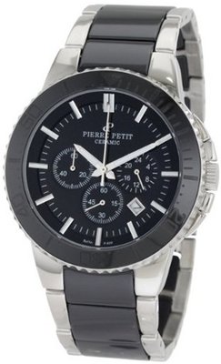 Pierre Petit P-809A Serie Colmar Black Ceramic and Stainless-Steel Bracelet Chrono