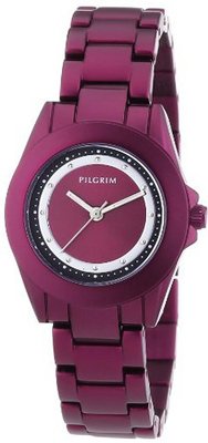 Pilgrim Quartz bourdeaux rem/ samme skive 701336301 with Metal Strap