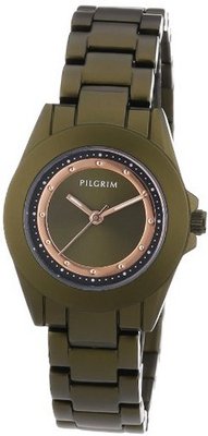 Pilgrim Quartz gr?n rem/gr?n skive 701334401 with Metal Strap