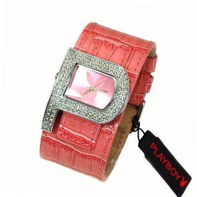 Playboy Pink Strap Ladies Designer Fashion Cuff PB0189PK