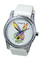 Playboy White Strap Ladies Designer Fashion PB0307WHB