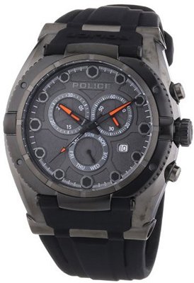Police 13092jsub-61 46mm Stainless Steel Case Black Silicone Acrylic