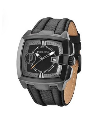 Police 13895JSB-02 Commander Black Leather Strap