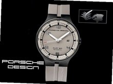 Porsche Design Flat 6 P'6350 Automatic - Grey Dial - PVD Steel