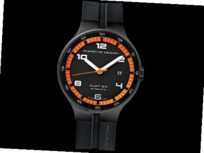 Porsche Design Flat 6 P'6350 Automatic PVD - Black and Orange