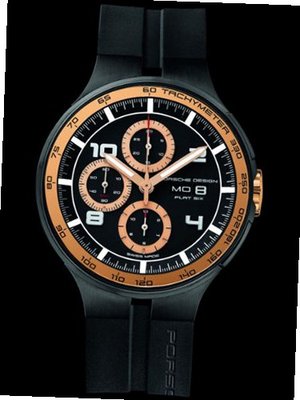 Porsche Design Flat Six Automatic , ETA 7750, Chronograph, PVD, Rose Gold