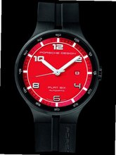 Porsche Design Flat Six Automatic , PVD-coated stainless steel, Red