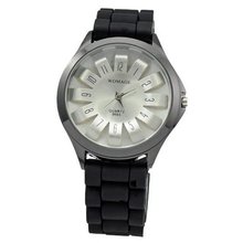 Fashion Weave Silicone Quartz Wrist Black