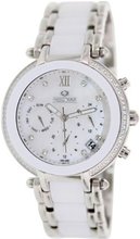 Precimax Glimmer Elite Ceramic PX13342 Two-Tone Ceramic Mother-Of-Pearl Dial Swiss Chronograph