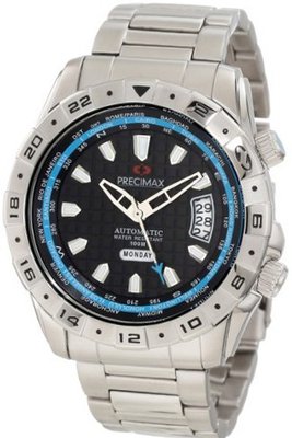 Precimax PX12085 World Traveler Automatic GMT Black Dial