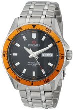 Precimax PX13206 Vintage Automatic Black Dial Silver Stainless-Steel Band