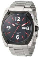 Precimax PX13211 Fortis Automatic Black Dial Silver Stainless-Steel Band
