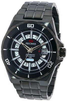 Precimax PX13219 Stark Automatic Black Dial Black Stainless-Steel Band