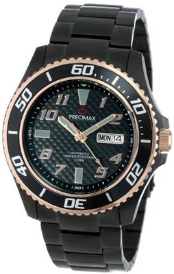 Precimax PX13223 Aqua Classic Automatic Black Dial Black Stainless-Steel Band