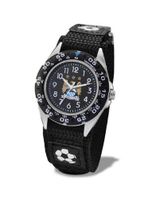 Premiership Footbal Velcro Children's Quartz with Black Dial Analogue Display and Black Fabric and Canvas Strap GA3759