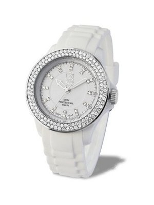 Premiership Football Bliss Quartz with White Dial Analogue Display and White Silicone Strap LA3789