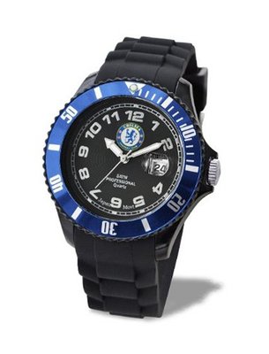 Premiership Football Quartz with Black Dial Analogue Display and Black Silicone Strap GA3780-44