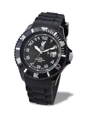 Premiership Football Quartz with Black Dial Analogue Display and Black Silicone Strap GA3788-44