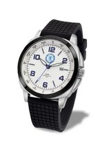 Premiership Football Quartz with White Dial Analogue Display and Black Plastic or PU Strap GA3735