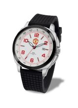 Premiership Football Quartz with White Dial Analogue Display and Black Plastic or PU Strap GA3774