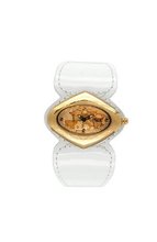 Prima Classe PCD 848/1VB Gold PVD Geo-Design White Patent