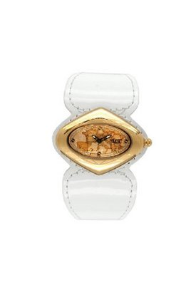 Prima Classe PCD 848/1VB Gold PVD Geo-Design White Patent