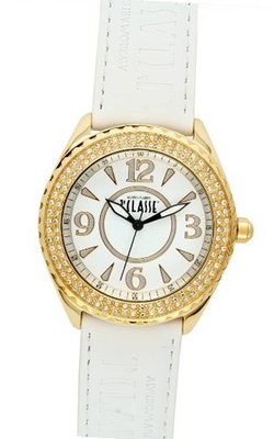 Prima Classe PCD 924S/1BB Gold PVD White Dial Crystal