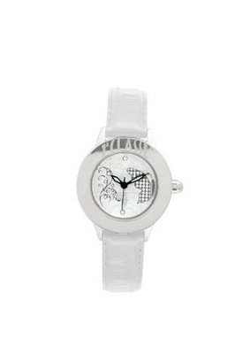 Prima Classe PCD 947/BB Round Stainless Steel White Leather