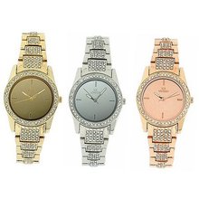 Prince London Crystal Bracelet Strap 3 Tone Gold es - Pack of 3, PI-3018