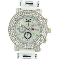 Prince London Gents Large Dial Chrono Effect White Rubber Strap Casual