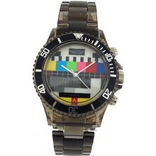 Prince London TV Design Black Transparent Strap Ladies Sports PL2038