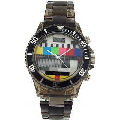 Prince London TV Design Black Transparent Strap Ladies Sports PL2038