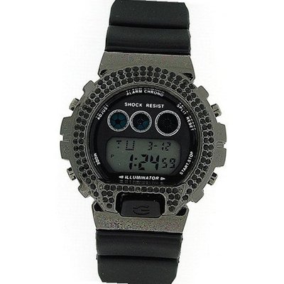 Prince London Unisex Shock Digital Chronograph Black Plastic Strap Sports