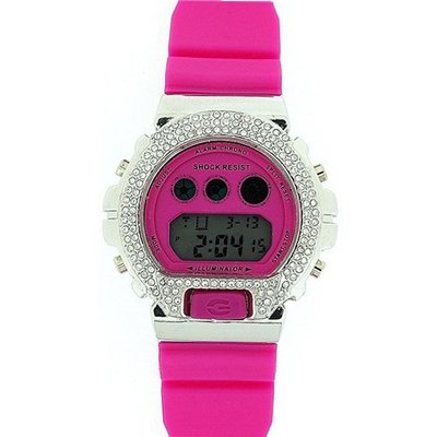 Prince London Unisex Shock Digital Chronograph Pink Plastic Strap Sports