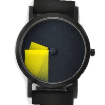 Déjà Vu Yellow Black Silicone Band, 33mm