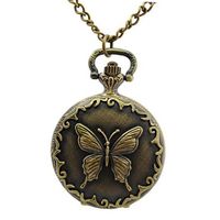 Antique Butterfly Pattern Brass Quartz Pocket With Chain Belt - JUST ARRIVE!!!