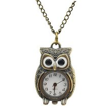 Antique Owl Pattern Brass Quartz Pocket With Chain Belt - JUST ARRIVE!!!