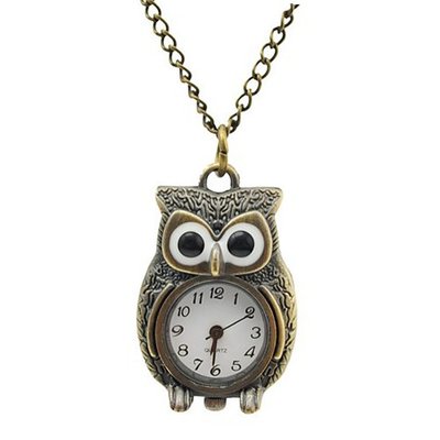 Antique Owl Pattern Brass Quartz Pocket With Chain Belt - JUST ARRIVE!!!