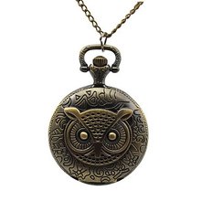 Antique Owl Pattern Brass Quartz Pocket With Chain Belt - JUST ARRIVE!!!