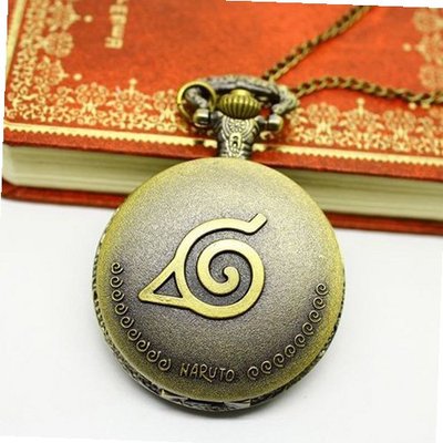 Archaize Cartoon Naruto Bronze Pocket With Chain