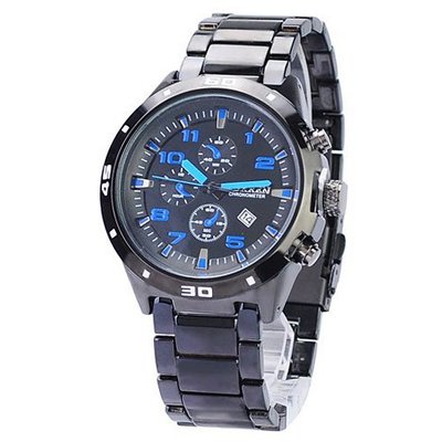 CURREN 8021  Quartz Adjustable Tungsten Steel Band Calendar Chronometer -Blue dial - JUST ARRIVE!!!