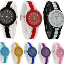 Geneva Unisex Silicone Jelly Gel Quartz Analog Sports Army Wrist