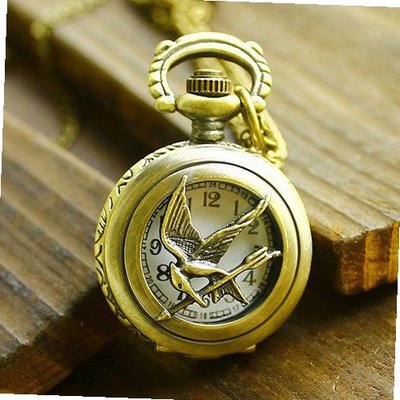 High Quality Hunger Game Bird Vintage Pocket Unisex Quartz Casual
